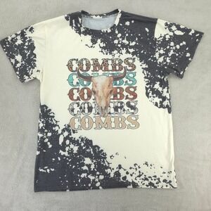 Luke Combs T Shirt Mens XL White Black Short Sleeve Western Cowboy Country Music